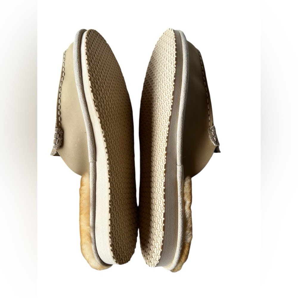 L.L. Bean Tan Suede Slip-On Loafers with Warm Lining - Picture 6 of 8